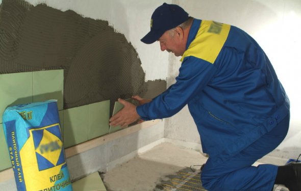 как положить плитку на гвл