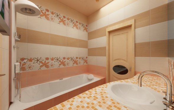 плитка для ванной с рисунком